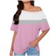thumbnail image 1 of Tops de Manga Corta para las Mujeres Cuello Inclinado de Ajuste Suelto Casual Blusa Deportiva para el Hogar, Top de Poliéster Relajado para Primavera Verano Diario Y Entretenimiento, 1 of 6