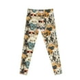 thumbnail image 7 of COEQINE Glasses Cat Dog Girls's Sport Legging Casual Buttery Soft Athletic Pants Stretchy High Waist Pants for 6-7 Years Kids Girls, 7 of 7