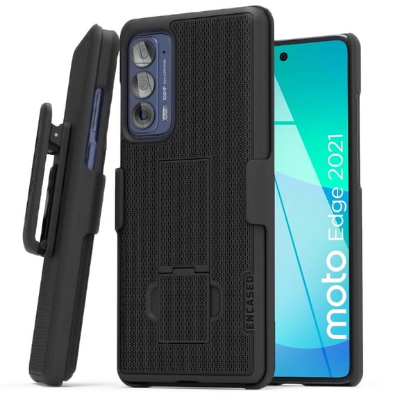 Encased DuraClip Designed for Moto Edge 2021 Belt Clip Case, Slim Phone Case with Holster