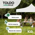 thumbnail image 3 of Toldo Carpa Impermeable Plegable De Acero 3x3m Kingsman blanco 1 KINGSHOUSE TOL3X3-3-IMP, 3 of 8