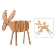 thumbnail image 6 of Raindrops Door Decoration Deer Elk Props Khaki 1 Piece 3.9 x 3.5 x 0.4in, 6 of 8