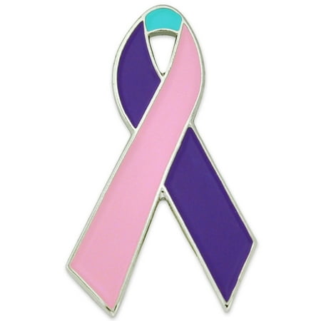 - Thyroid Cancer Awareness Ribbon Enamel Lapel Pin