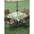 thumbnail image 4 of Outdoor Tablecloth with Umbrella Hole for Patio/Picnic/Party/Camping, Olive Green Leaves Waterproof Table Cloth Square Cover Washable, Farmhouse Botanical Branch Vintage Boho (60"x 60"), 4 of 9