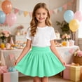 thumbnail image 5 of Jinhomg Girls' Tennis Skirt with Built-in Shorts Kids Pleated Athletic Skort Elastic Waist Ribbed Underneath for Girls 5-16 Years School Sports, 5 of 7