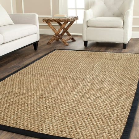 Safavieh Natural Fiber Collection, Seagrass Outdoor Rug With Black Border