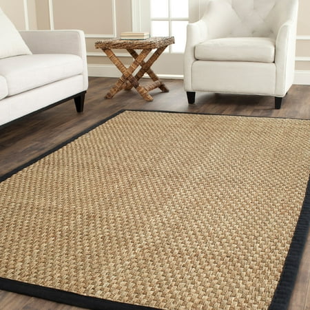 Safavieh Natural Fiber Collection Nf114c Border Basketweave Seagrass Area Rug 6 X 9 Black Canada Safavieh Natural Fiber Collection, Seagrass Outdoor Rug With Black Border