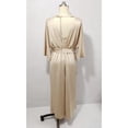 thumbnail image 4 of Color Women's V Neck Backless Casual Elegant Dress with Leg Slit Bottom Belt, 4 of 9