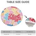 thumbnail image 6 of Vibrant Mixed Pioneer Flower Pattern Round Fitted Tablecloth with Elastic Edge,Dining Table Cover Waterproof,Outdoor Round Tablecloth for Camping,Dining,Indoor and Outdoor, 6 of 7