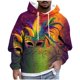 thumbnail image 2 of Sudadera con capucha para hombre, estilo casual, con cuello redondo, estampado, manga larga, blusa de poliéster, 2 of 5