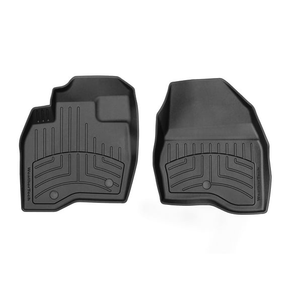 WeatherTech FloorLiner HP Custom Fit Floor Mats compatible with 2017-2019 Ford Explorer - 1st Row (Driver & Passenger), Black