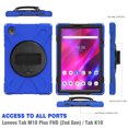thumbnail image 4 of XYX Case for Lenovo Tab K10 TB-X6C6L/Tab M10 Plus 10.3 inch 2020 with 360 Degree Rotating, Hand Strap, Shoulder Strap, Blue, 4 of 7