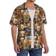 thumbnail image 2 of Balery Vintage Bottles Camisa Casual de Manga Corta con Botones para Hombre, Texturizada, Estilo Cubano, para Playa, Verano-X-Large, 2 of 5