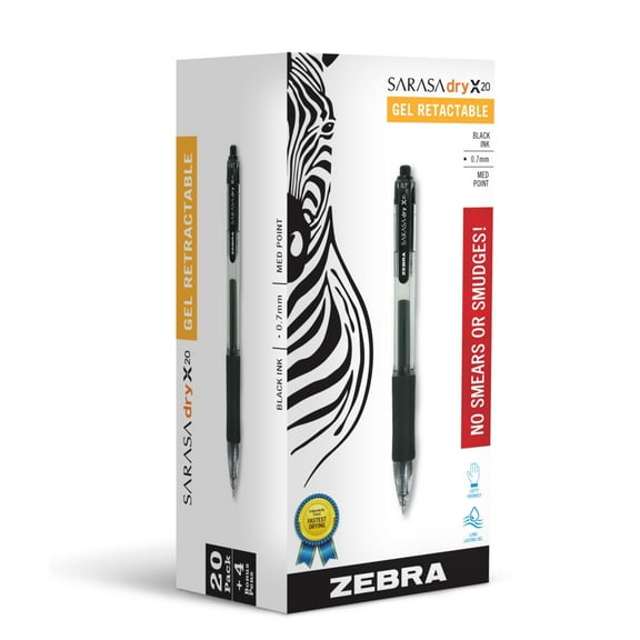 Sarasa Dry X20 Gel RT RDI 0.7mm Asst 20 4pk BNS Box