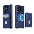 thumbnail image 2 of For Samsung Galaxy S24 Ultra Removable Card Holder Cover Compatible with Magsafe 2 in 1 Detachable Wallet Case Magnetic Luxury PU Leather RFID Blocking Back Flip Kickstand Shockproof Case,Darkblue, 2 of 8
