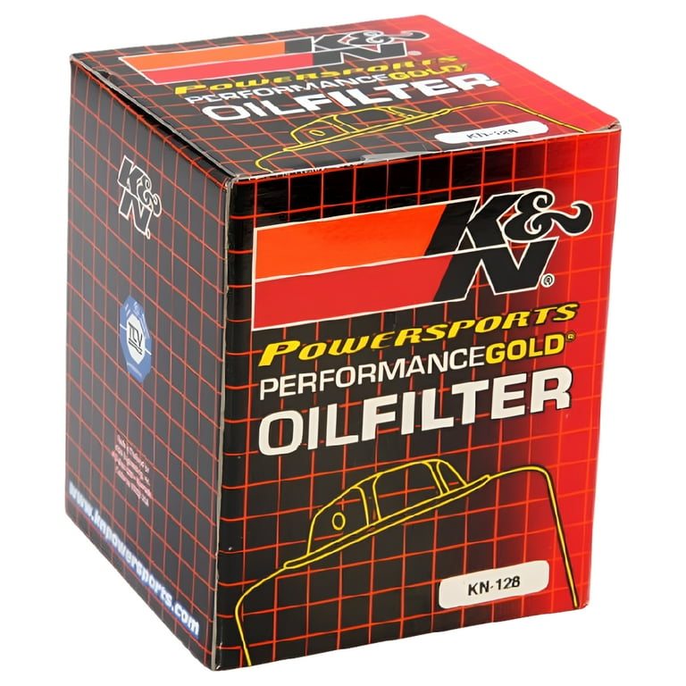 K&N Motorcycle Oil Filter: High Performance, Premium, Designed to be used with Synthetic or Conventional Oils: Fits Select Kawasaki Vehicles, KN-128 K&N Motorcycle Oil Filter: High Performance, Premium, Designed to be used with Synthetic or Conventional Oils: Fits Select Kawasaki Vehicles, KN-128