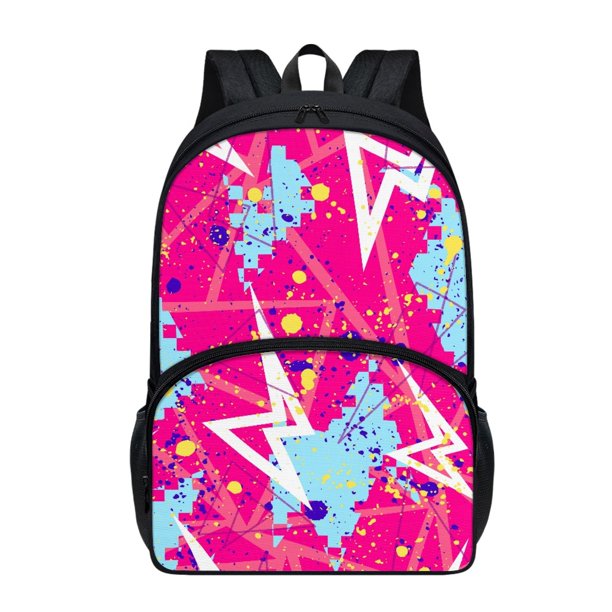 Graffiti style Backpack for Teens Girls Boys Students 17 inch Casual Note Graffiti School Bag