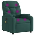 thumbnail image 1 of vidaXL Fauteuil Inclinable de Massage en Tissu Vert Foncé, 1 of 5