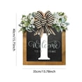 thumbnail image 3 of Señal De Bienvenida De Guirnalda Placa decorativa para puerta con 26 letras, adornos de madera para jardín, señal de bienvenida para puerta (I) Wdftyju Libre de BPA, 3 of 3