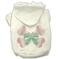 thumbnail image 4 of Christmas Pet Dog  Cat Hoodie Rhinestone, "Candy Cane Crossbones", 4 of 9