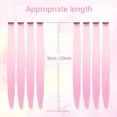 thumbnail image 6 of 22 Inch Colored Hair Extensions, Multi-colors Party HigFrifoshsights Clip in Synthetic Hair Extensions (10 PCS Light Pink), 6 of 7