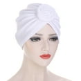 thumbnail image 2 of SPRING PARK Women Stripe Knotted Chemo Cap Hat Muslim Headscarf Hair Loss Turban Hijab Head Wrap, 2 of 2