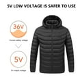 thumbnail image 4 of Lightweight Heating Down Coat Heated Jacket Hooded Detachable Electric Heating Jacket 3 Speed Temperature Control 11 Heating Zone Lightweight Heating Down Coat For Men Women, 4 of 8