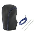 thumbnail image 1 of Cubierta de pomo de cambio antideslizante Unique Bargains para palanca de cambios de coche, protector para Nissan Murano 09-13, cuero sintético negro y azul, 1 of 6