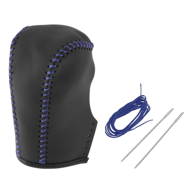 Cubierta de pomo de cambio antideslizante Unique Bargains para palanca de cambios de coche, protector para Nissan Murano 09-13, cuero sintético negro y azul