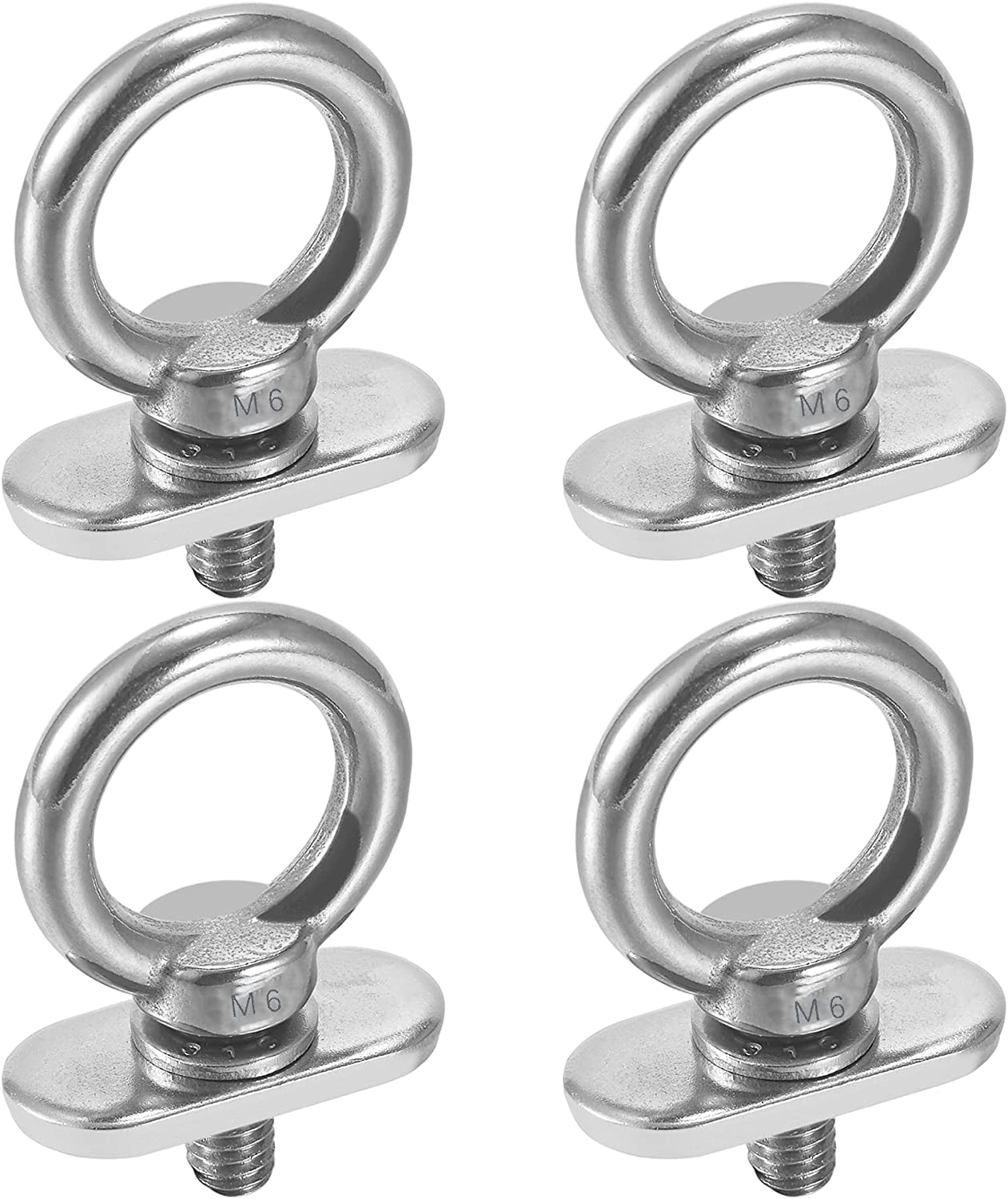 Track Mount Tie Down Eyelets, M6 Bolt, 316 Stainless Steel，Hold Your