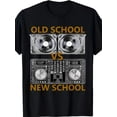 thumbnail image 2 of 1 pieza, camiseta de DJ de la vieja escuela DJVS de la nueva escuela, camiseta con estampado de letras exquisitas de música HouseDance, camiseta casual de moda de temporada para hombre, camiseta de ma, 2 of 6