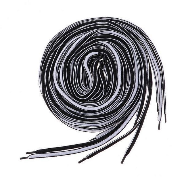 cordones de repuesto gloria para pantalones deportivos pantalones cortos sudaderas con capucha 2 piezas par de cordones redondos de poliéster negro y blanco enrollados en espiral, extremos con terminal de plástico, longitud aprox. 1.3 m y ancho 5–8 mm, aptos para pants, shorts, sudaderas y manualidades.