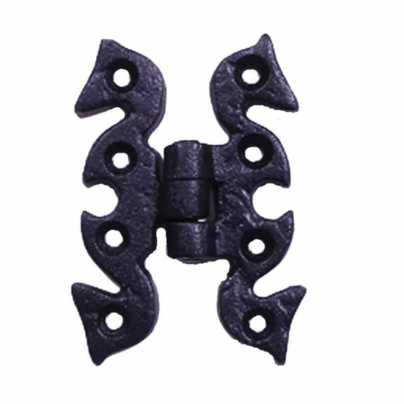 Renovator's Supply Black Iron Cabinet Door Hinges 2-3/4" Butterfly Flush Mount Door Hinges