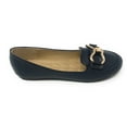 thumbnail image 5 of Victoria K Women's Pindot Gold Buckle Loafer Flats, 5 of 5