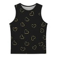 thumbnail image 5 of LLYwey Tank Tops for Girls Crew Neck Cute Sleeveless Tops Hearts Print Athletic Workout Tanks for Toddler Kids Soft Cotton Tanks Camisole Undershirts, T-83, Black, 6T, 5 of 6