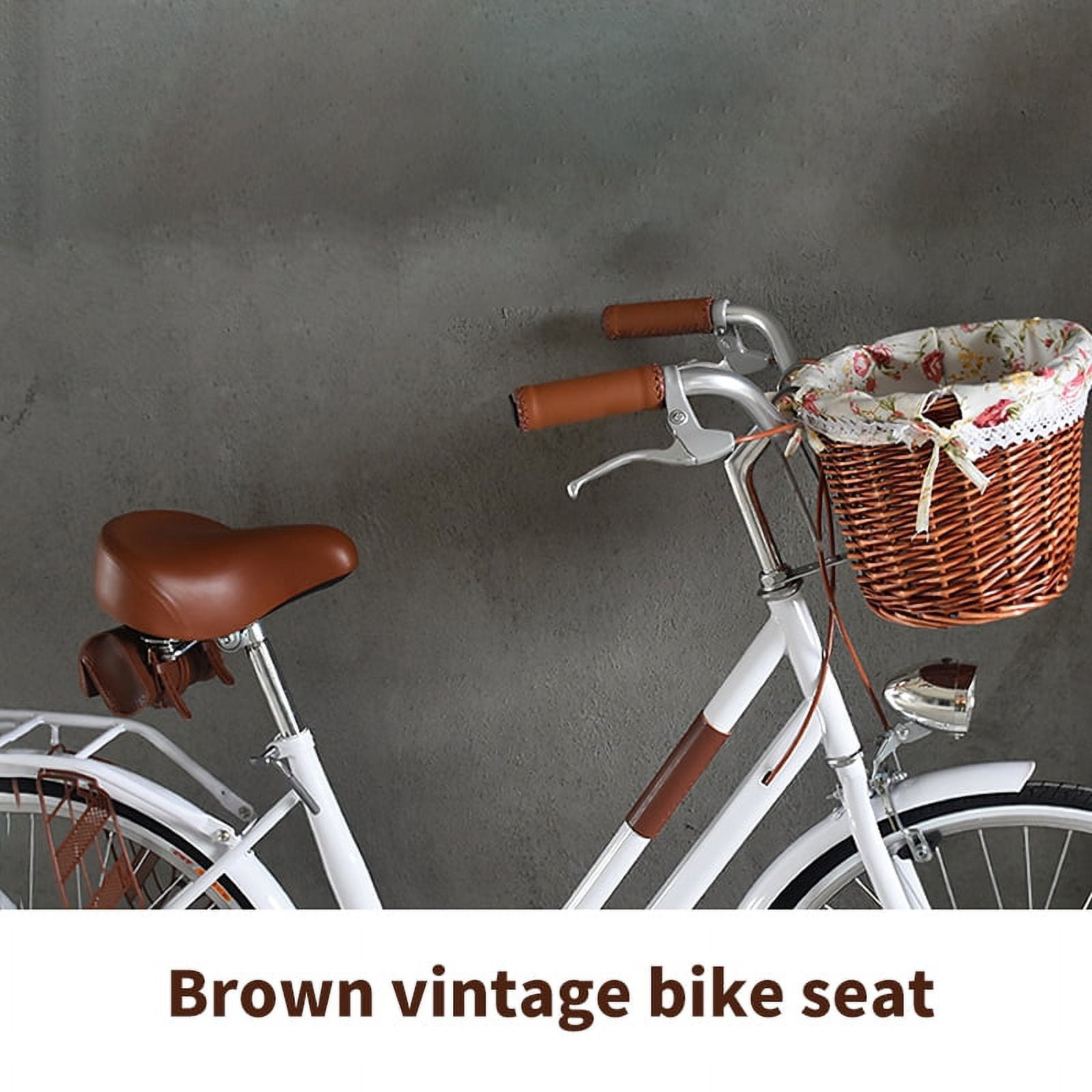 Retro Bicycle Saddle PU Leather Cycling Saddle Vintage Seat sport saddle brown Cushion Road Bike Sport Saddle Classical Bike Seat Walmart