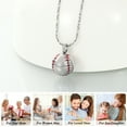 thumbnail image 3 of Baseball Urn Necklace for Ash Stainless Steel Cremation Jewelry Memorial Pendant Keepsake for Loved Ones, 3 of 4