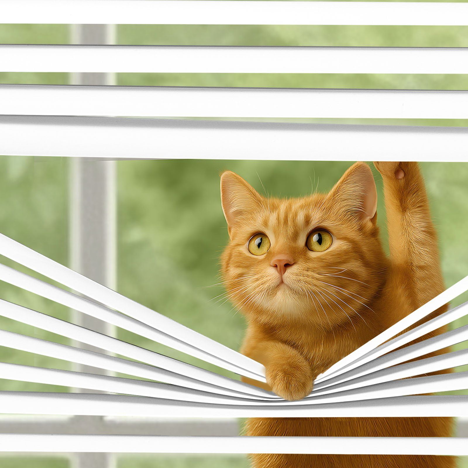 Window Blinds Cordless 43.3 x 48 Inches, No Drill Installation, 1" Slat, Light Filtering