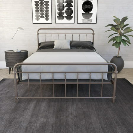 DHP Wallace Metal Bed, Multiple Sizes and Colors