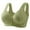 Green, variant on CFLVAEK Senior Womens Bras Front Closure Wireless Everyday Bra Plus Size Beauty Back Sleep Bras Full Coverage V Neck Bralettes Watermelon Red S
