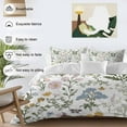 thumbnail image 5 of Colored Plant Duvet Cover Set California King Size Flowers Leaf Butterfly Soft Lightweight Comforter Covers 4 Piece Bedding Set with 1 Duvet Cover 1 Bed Sheet & 2 Pillow Shams, 5 of 8