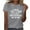 Gray, variant on Tnhcen Women's Short Sleeve Crewneck T-Shirts | Funny Letter Print Positive Shoulder Tops | Plus Size Friendly S-2XL Tops