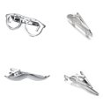 thumbnail image 2 of Yoursfs Brand 4Pcs Silver Tie Clip Set for Men Gold-Plating Unique Tie Clips Fashion Jewellery Gift, 2 of 4