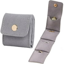 Mini Travel Jewelry Bag, Mini Travel Jewelry Roll Bag with Buckle,Small Jewelry Box for Earrings, Rings, Necklaces,Portable Foldable Travel Jewelry Organizer Case