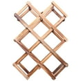 thumbnail image 2 of 2X Soporte de Estante de Madera de Vino Tinto de 10 Portabotellas Estante Plegable de Exhibicion de Montaje Estante de Vino de Madera Cuidado del Alcohol Neer de Botellas de Bebida, 2 of 8