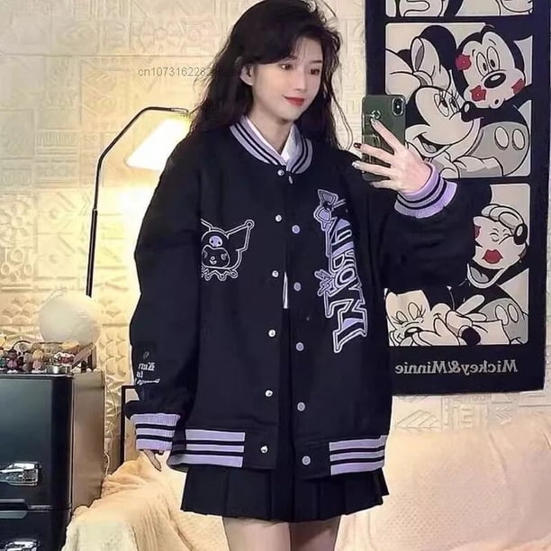 Sanrio Kuromi Hip Hop Fashion Cardigan Top 2000s Aesthetic