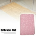 thumbnail image 3 of Unique Bargains Bathroom Rugs Polyester Bath Mat Machine Washable Pink Cobblestone Pattern 23.62"x15.75", 3 of 6
