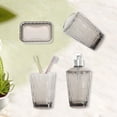 thumbnail image 3 of Unique Bargains 4Pcs Transparent Bathroom Accessories Set Gray, 3 of 4
