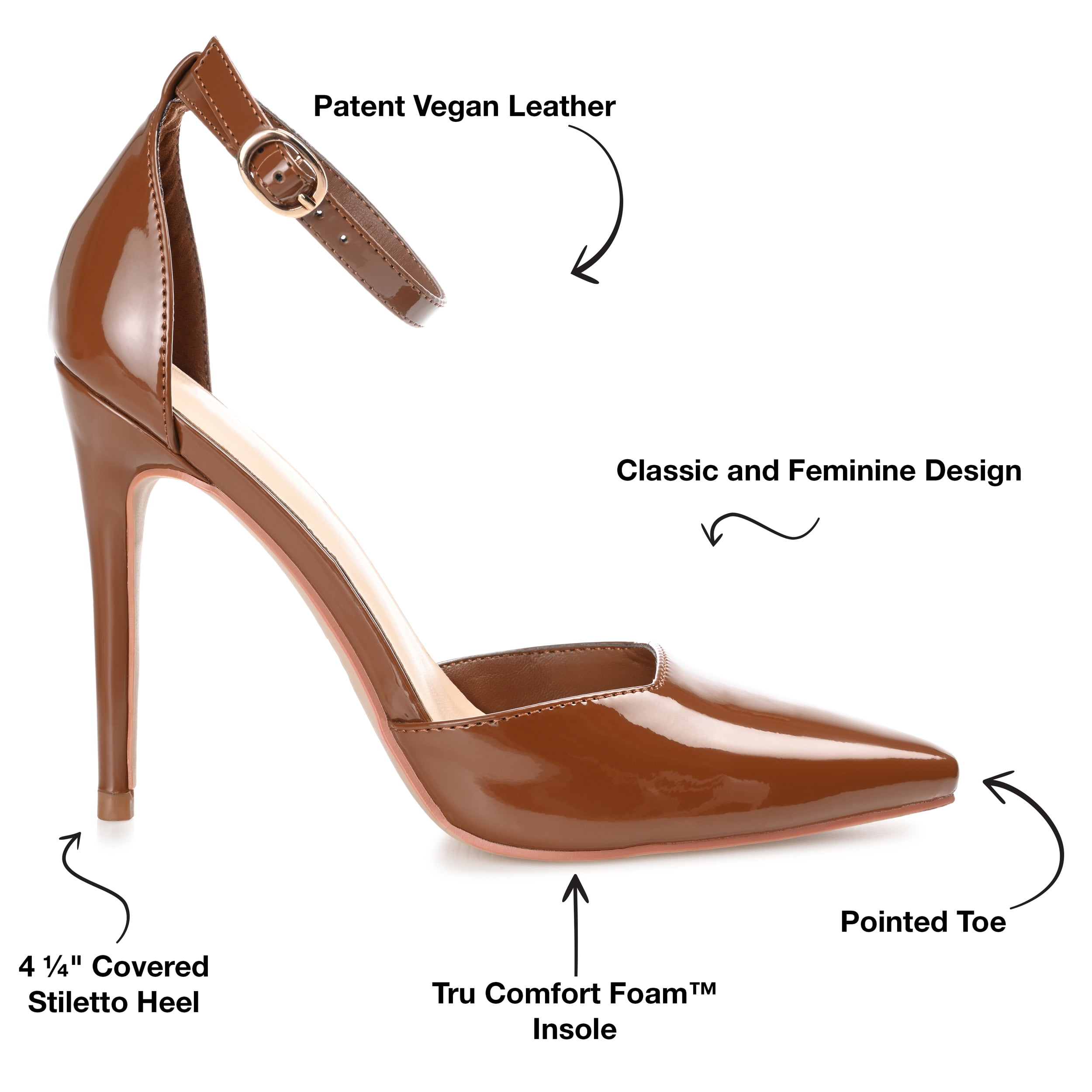 Journee Womens Miriem Pointed Toe High Stiletto Pumps, Widths Available