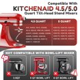 thumbnail image 3 of Gancho de masa en espiral para batidora de pie KitchenAid GVODE de acero inoxidable, 3 of 7