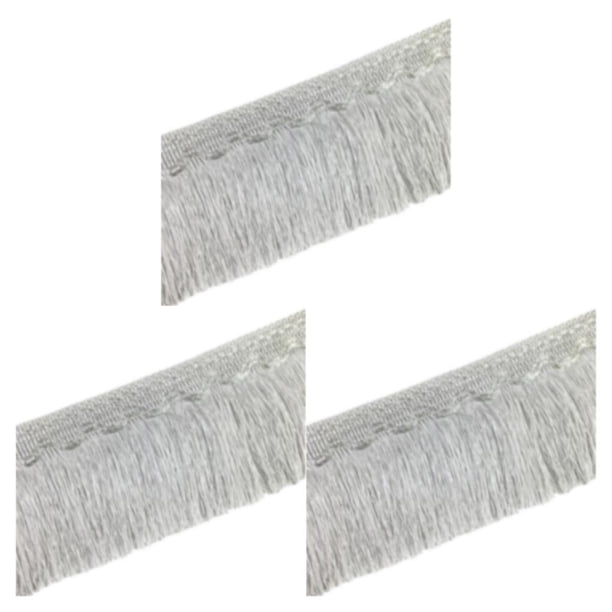Toystoory Decoración de cortina con flecos elegantes, borlas, poliéster, duradero, cinta de encaje DIY, borlas de seda, blanco 3 Type1 NO1